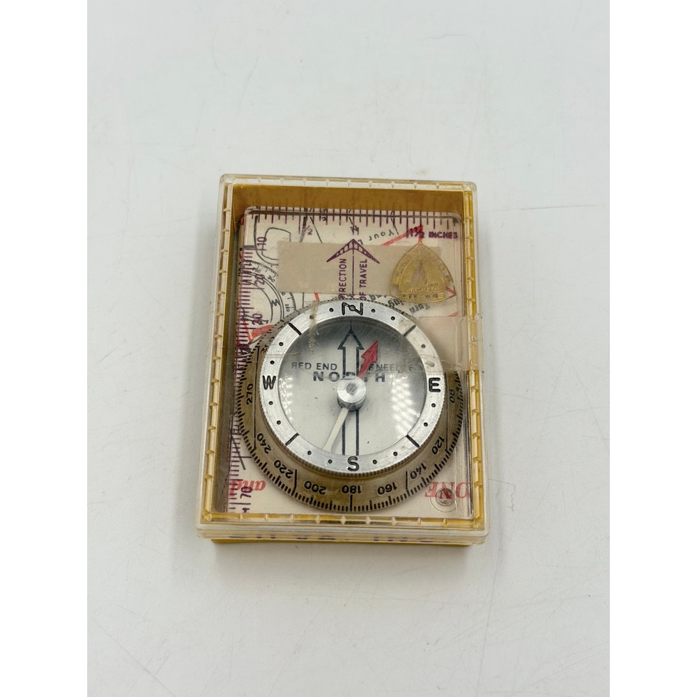 Silva Camp Fire Girls Compass Vintage Baseplate w Case Instructions